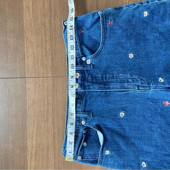 Madewell | Wide-Leg Crop Jeans Confetti Floral Embroidered Edition Flowers Capri - Picture 5 of 11